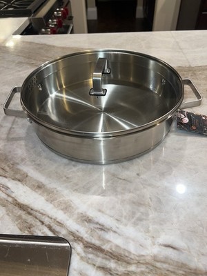 Masterclass Cookware Stainless Steel Induction 4.4-qt 12'' Casserole NEW
