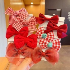 Set of 10 Big Bow Flower Elastic Hairbands for Girls  Cute Hair Ties