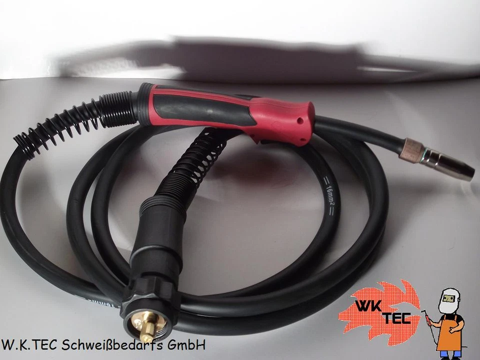 WK-TEC Flexible MIG MAG Schweißbrenner MB15-TBI150-5 meter ZA mit flexiblem Brennerhals