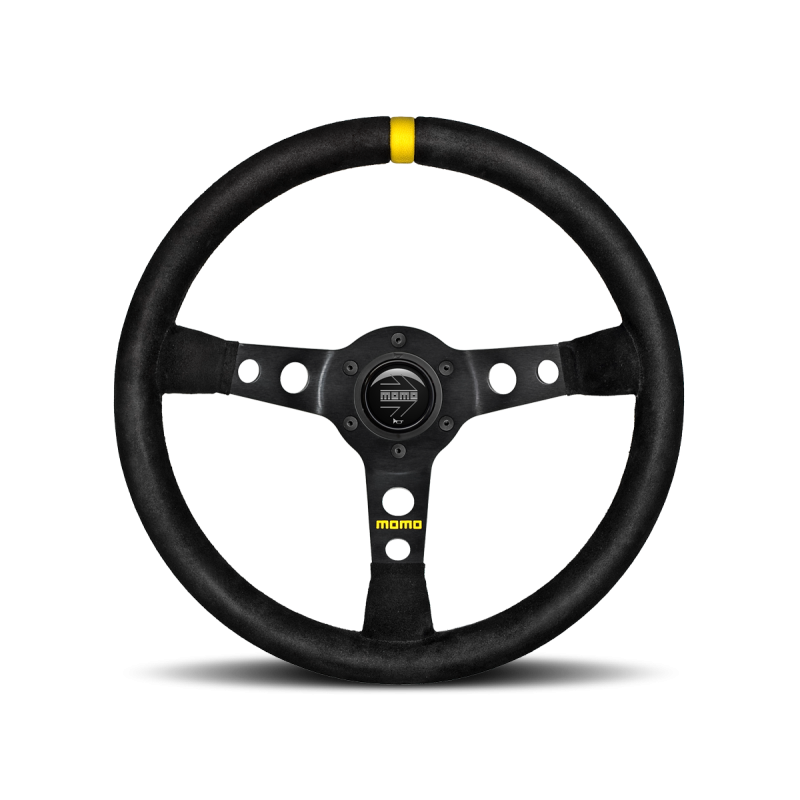 MOMO Mod. 07 Black Suede / Brushed Anodized 350MM Steering Wheel