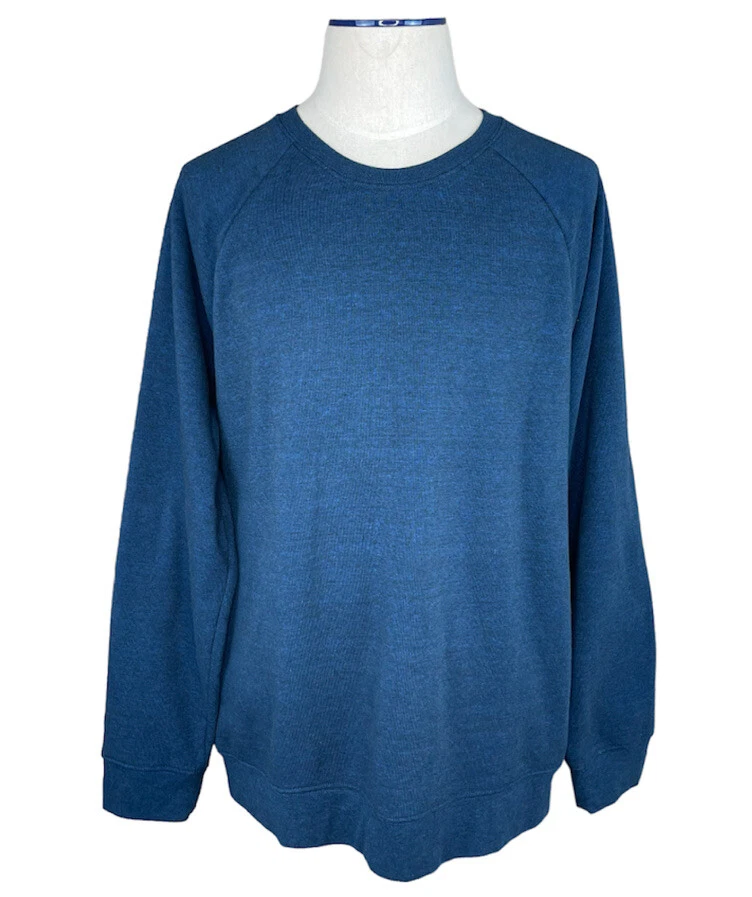 Mens XL Blue Fleece Pullover long Sleeves Threads 4 Thought - Image 3 of 4