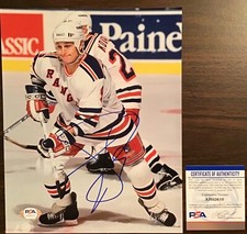 Adam Graves autograph 8 X 10 signed photo PSA NHL New York Rangers