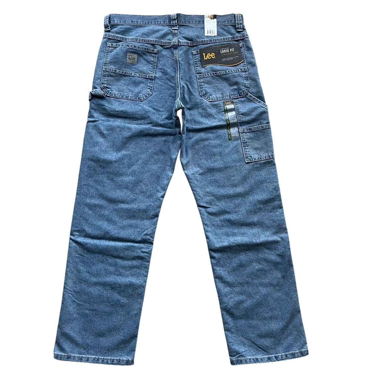 NWT Lee Mens Dungarees Denim Straight Leg Loose Fit Cargo NWT Lee Mens Dungarees Denim Straight Leg Loose Fit Cargo