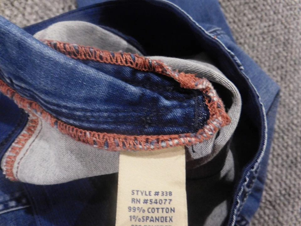 Cabi Womens Jeans 6 blue straight denim pull on zip stretch - Image 4 of 4