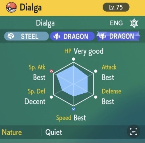 Dialga Tera Raid Evento Dicembre ☆ 5 Stelle IV Intoccato ENG Pokémon Viola Scarlatto - Foto 5 di 9