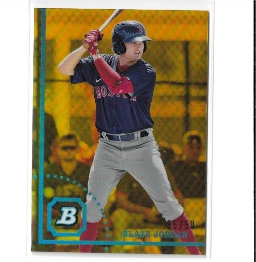 Blaze Jordan 2022 Bowman Heritage Chrome Prospect Gold Refractor BHPC99 #d 5/50