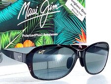 NEW Maui Jim KOKI BEACH Black Grey Tortoise POLARIZED Grey Lens Sunglass 433-11T