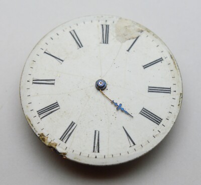 19th CENTURY OLD AVANCE RETARD POCKET MECHANICAL WATCH MOVEMENT + DIAL