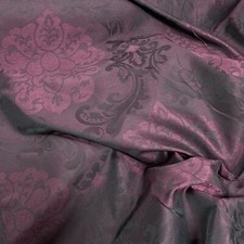 Tenda damascata viola intenso 10 m tessuto tappezzeria cuscino divano getta tende 54"
