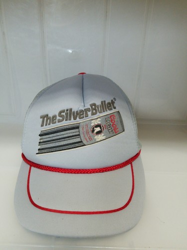 Vtg Coors Light Silver Bullet Gray Red 