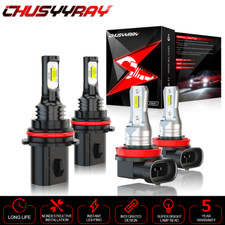 For Nissan Versa Note 2014-2019 4x LED Headlight Fog Light Bulbs Combo Kit 6000K