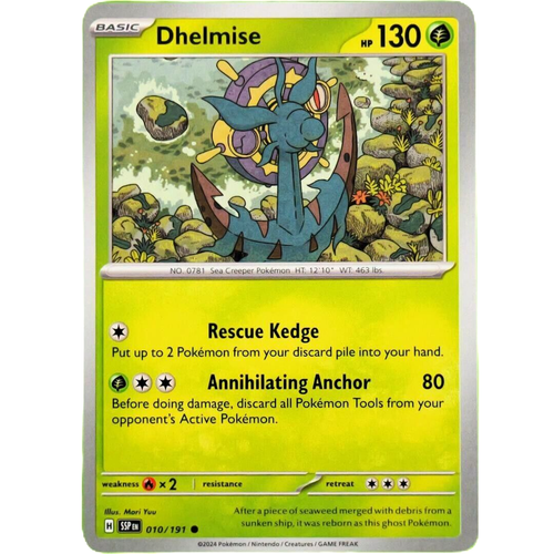 Dhelmise - Common - Pokemon TCG Surging Sparks #010/191 - Picture 2 of 3