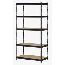 Muscle Rack 36"W X 18"D X 72"H 5-Tier Steel Shelving, Black, 4000 Lbs. Capacity