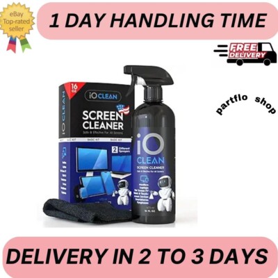 Screen Cleaner Spray (16oz)   Best Large Kit for LCD LED Matte TVs, Smartphones