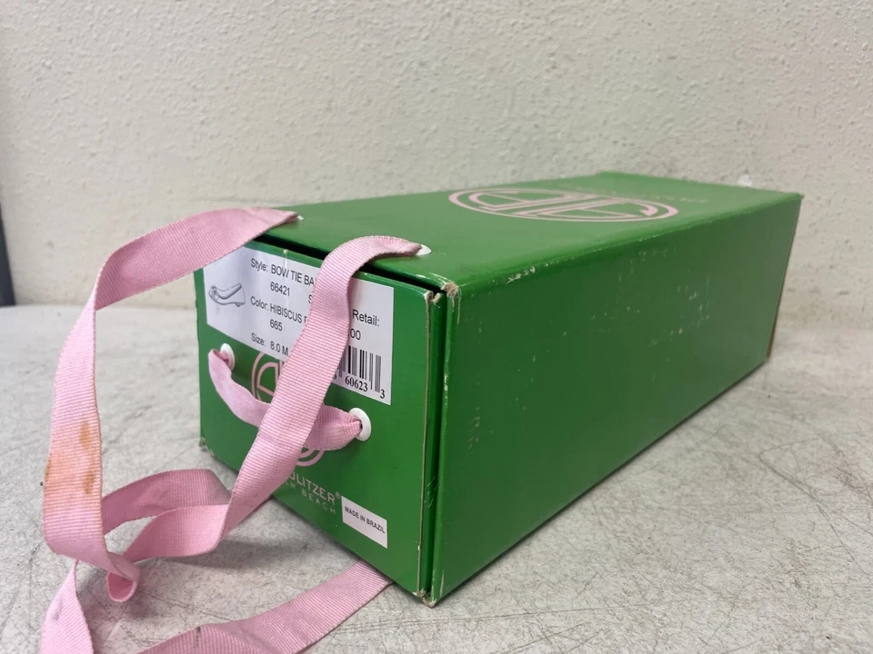 Sapatilhas Barbie Lilly Pulitzer Via Tock couro envernizado rosa balé tamanho 8B - Imagem 4 de 4