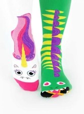Dragon  Unicorn Mismatched Novelty Socks - Unisex