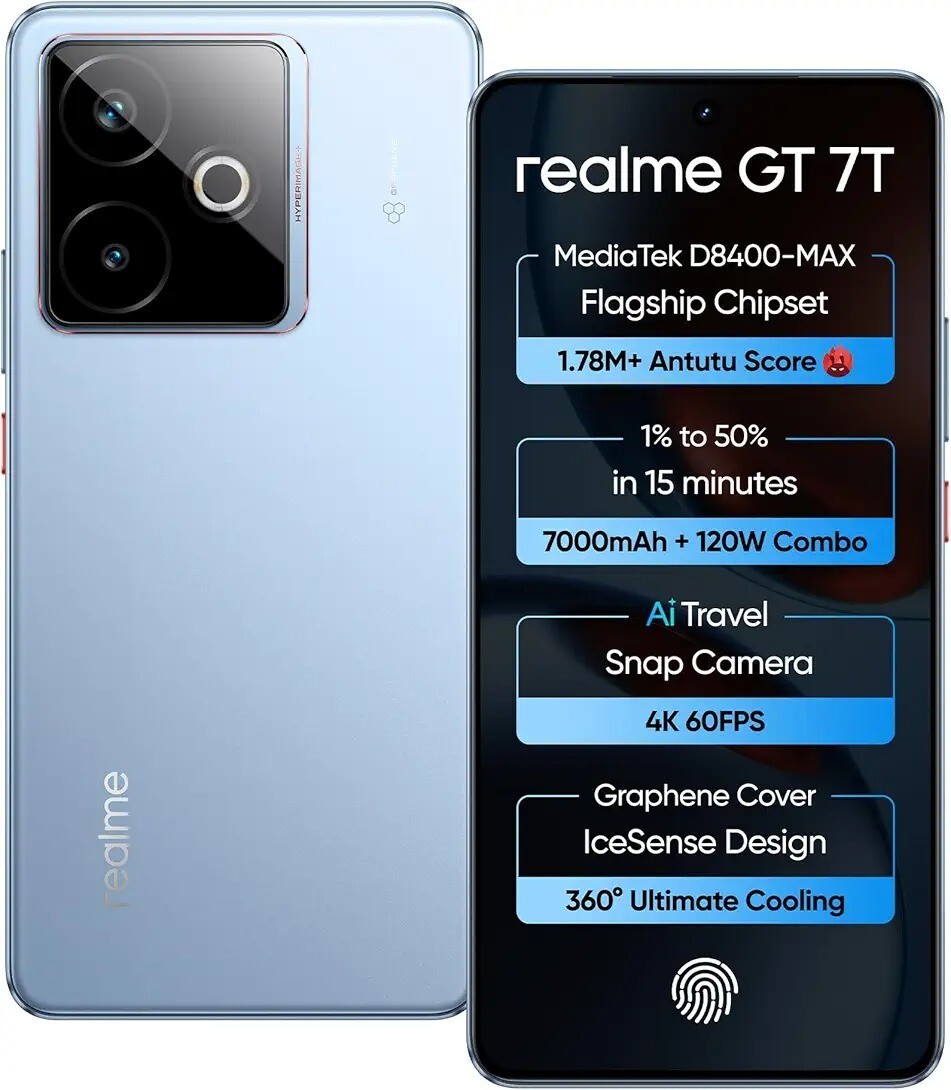 Realme GT 7T IceSense Blue 12GB 512GB Global Version Unlocked | eBay