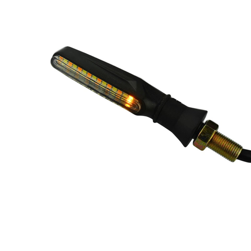 2 Piezas 12V 15LED DRL Fluido Moto Señal de Giro Indicador Luces Lámpara Reemplazar Foto 3 de 4