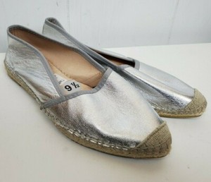 clarks flats silver
