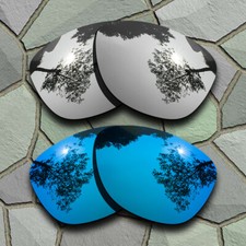 Chrome Titanium Sky Blue Polarized Lenses Replacement for-Oakley Madman OO6019