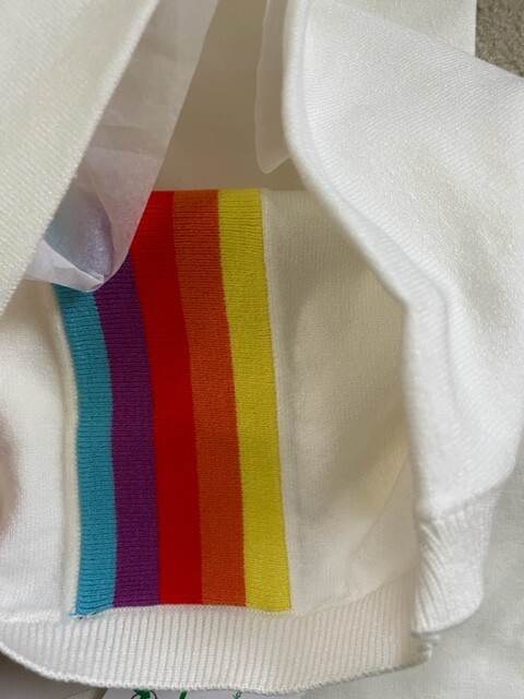 Madeleine Thompson Rainbow Back Jumper, Size 14, BNWT UK