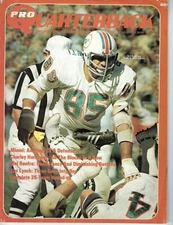 1973 DEC Pro Quarterback football magazine, Nick Buonoconti, Miami Dolphins VG