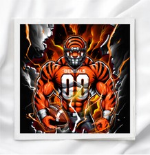 Cincinnati Bengals Football Fabric Panel for Quilting Crafting Sewing NFL Fabric