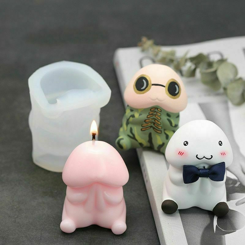 1pc Cute Character Silicone Molds 3D Plaster Resin Mold Candle