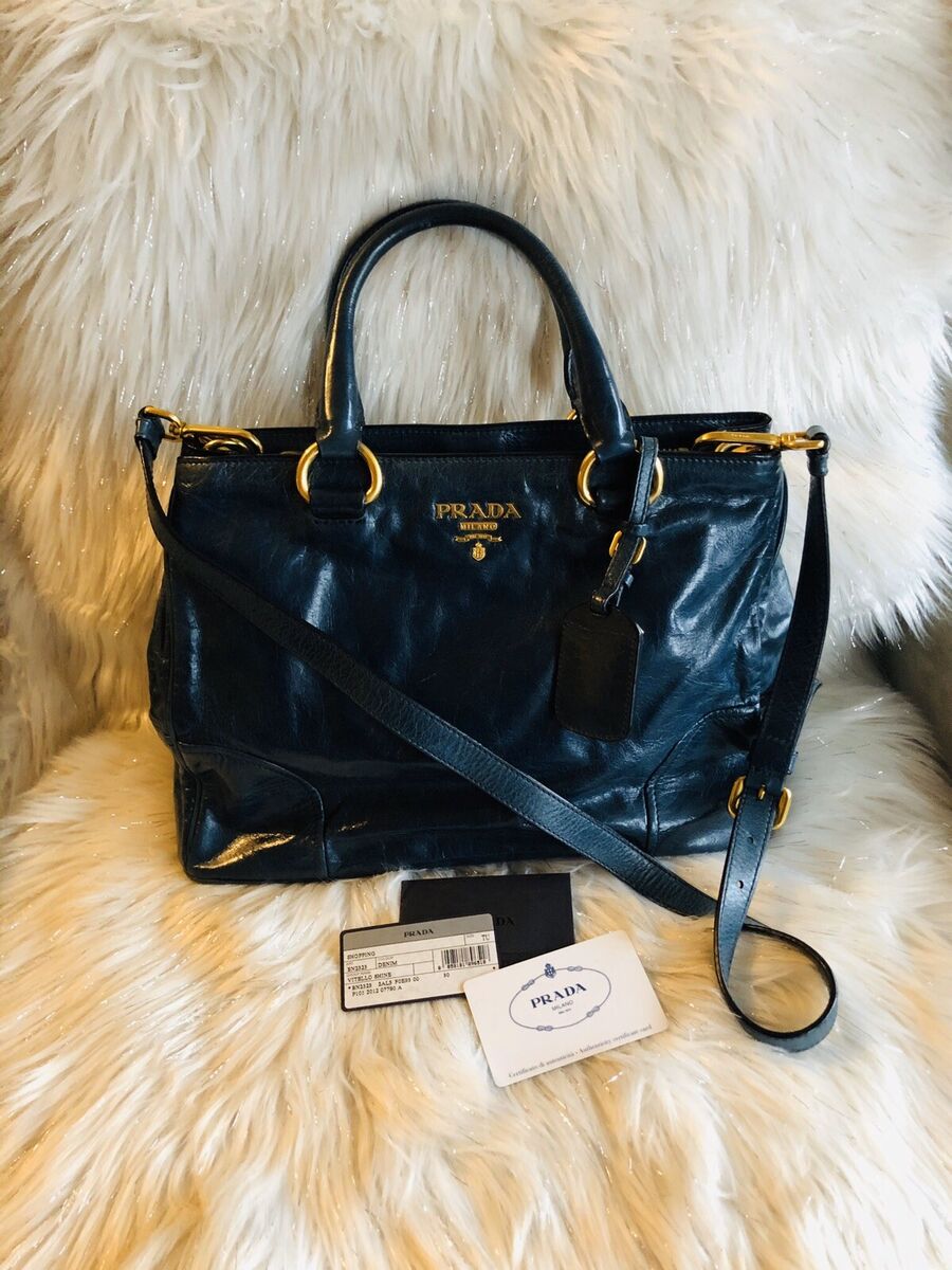 Authentic Prada Vitello Shine 2-way Satchel | eBay