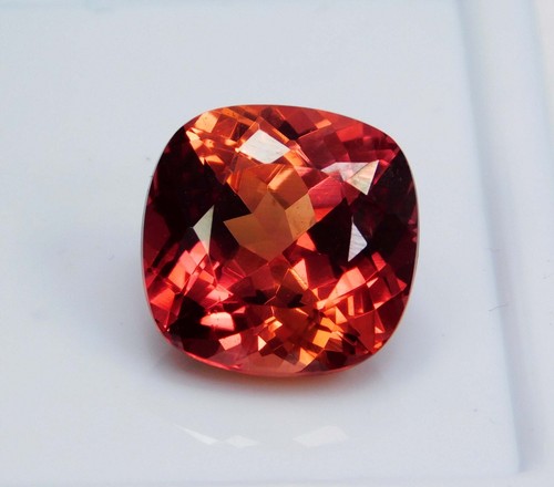 CERTIFIED 11.45 Ct Natural Ceylon Padparadscha Sapphire Cushion Cut Loose Gems - Picture 3 of 8
