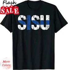 2025/New Limited Funny Sisu Finnish Flag Finland Suomi Distressed Classic T-Shir