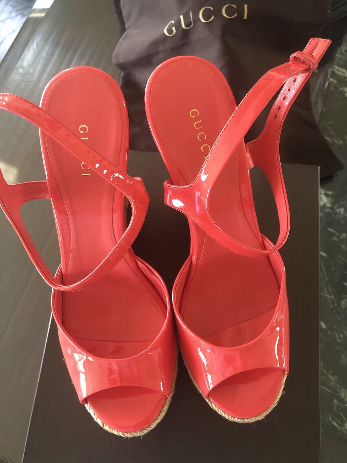 GUCCI guccissima  sandals Monogram Pattern wedge … - image 3