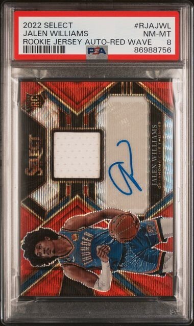 2022-23 Panini Select Rookie Patch Auto #RJA-JWL Jalen Williams 