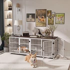 Heavy Duty Dog Crate Dogs Furniture Style cage for Jumbo Large Medium Small Dogs