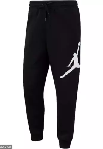 NWT $75 AIR JORDAN JUMPMAN JOGGERS FLEECE PANTS Black Nike STANDARD FIT Sz  S-XL