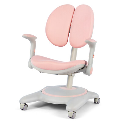 Pink Kids Study Chair Height Adjust Liftable Desk Chair w/Auto Sit