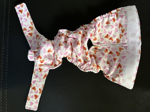 Female Dog Puppy Pet Diaper Washable Pant Sanitary Underwear RED PINK HEART XXXS - Picture 3 of 6