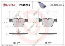 1 x BREMBO Brake Pad Set  disc brake P06026N