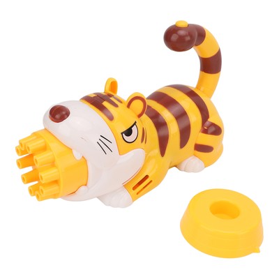 Seifenblasenmaschine Batteriebetrieben Cartoon-Tiger Süß 10 Ausgabelöcher Un BAK