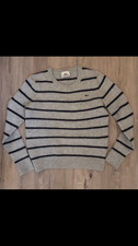 Lacoste Striped 100 % Wool Sweater  Size S