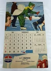 Vintage 1951 Standard Oil Gas Station Advertising Calendar Sign - Lexington MO