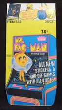 VINTAGE 1981 Ms. Pac-Man (Topps) "Foded" EMPTY BOX 30 Cent Tag Intact