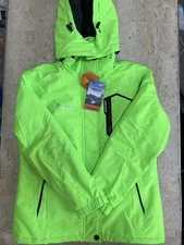 MOERDENG Women's Waterproof Ski Jacket Warm Winter Snow Coat Neon Green Size Sm