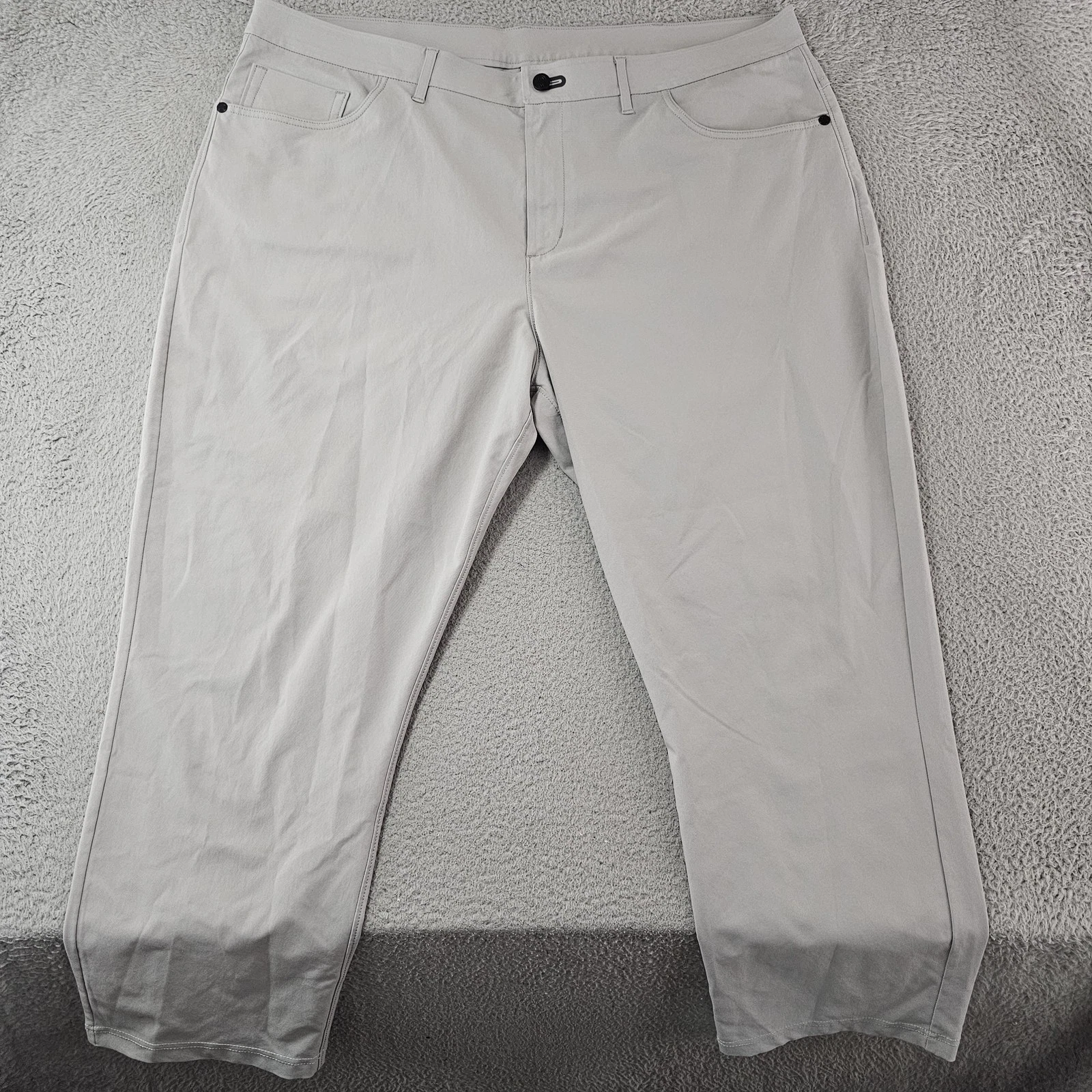 Public Rec Pants Mens 42x25 Grey Lightweight Stretch Performance Polyester Golf