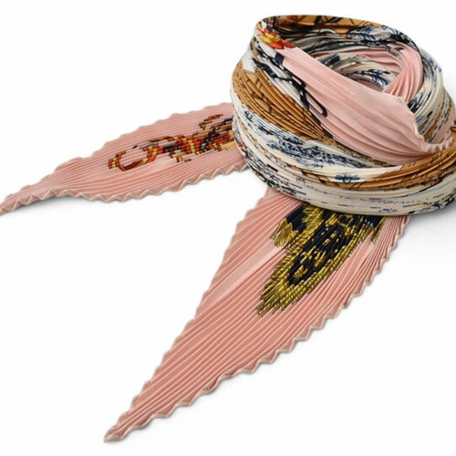 Hermes scarf/pleated carré HERMES shawl scarf muffler diamond shap... GZl1jafr