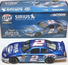 Rusty Wallace #2 Miller Lite Sirius Satellite Radio 2005 Charger Action 1:24