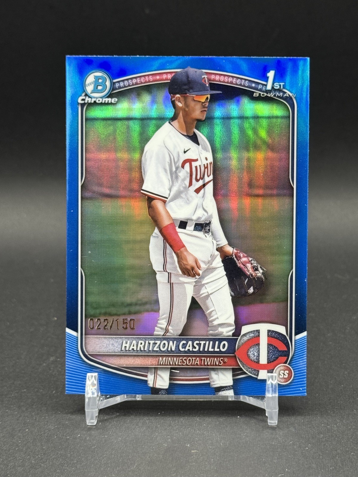 HARITZON CASTILLO 1st Prospect True Blue Refractor #22/150  2025 Bowman Chrome