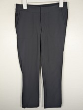 Athleta Pants Womens 4 Black Stretch Straight Leg Athletic Travel Zipper Pocket