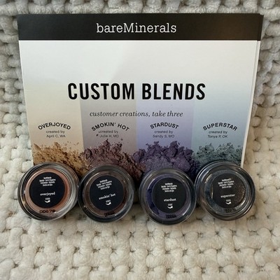 BareMinerals Custom Blends Eyeshadow Set Overjoyed Smokin Hot Stardust Superstar