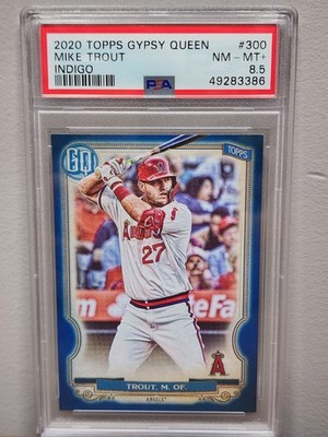 2020 Topps Gypsy Queen #300 Mike Trout Indigo /250 PSA 8.5